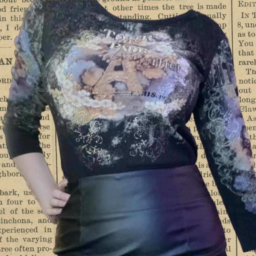 Y2k whimsigoth/fairy grunge/grunge top